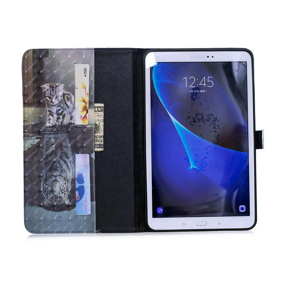 Кожаный чехол для Samsung Galaxy Tab A A6 10 1 &quot2016 SM-T580 T585 T580 T585N Smart Cover Funda из искусственной