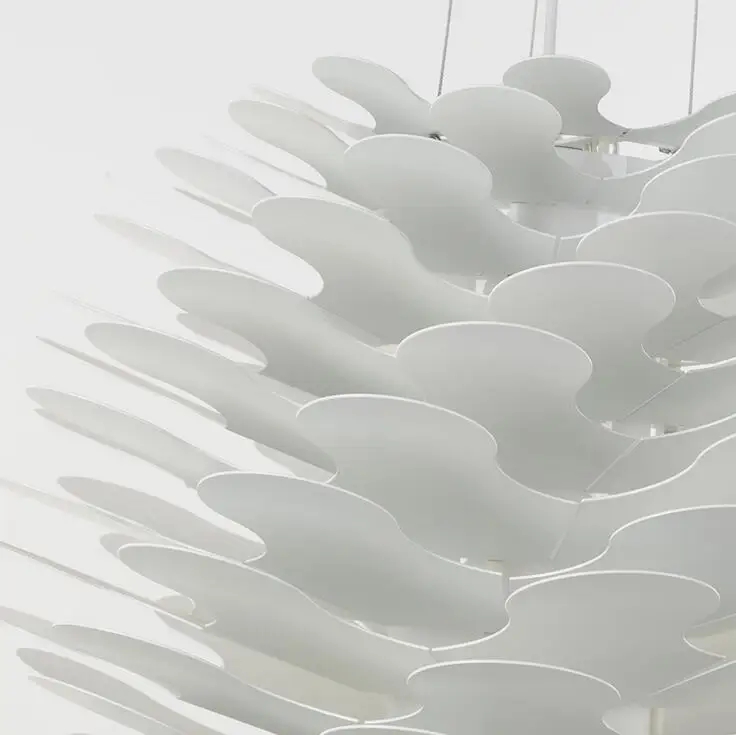 Nordic postmodern minimalist cloud creative personality art coffee restaurant clothing store bedroom pine cone iron chandelier | Лампы и