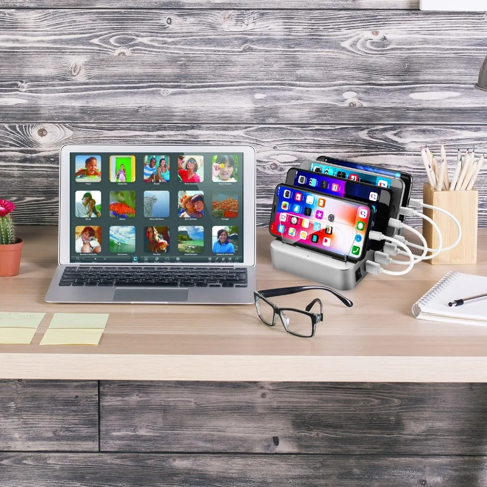 4-Порты и разъёмы USB 3,1 Тип C Зарядное устройство 40 Вт Dual USB C PD зарядная станция Док-станция Зарядное устройство для iphone samsung huawei док-станции