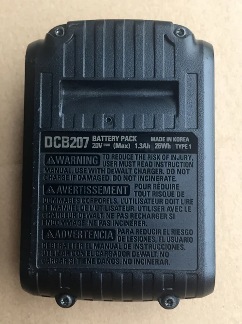 DCB207 20 V 1.3Ah литий-ионная упаковка батареек инструментов для электрических Dewalt |