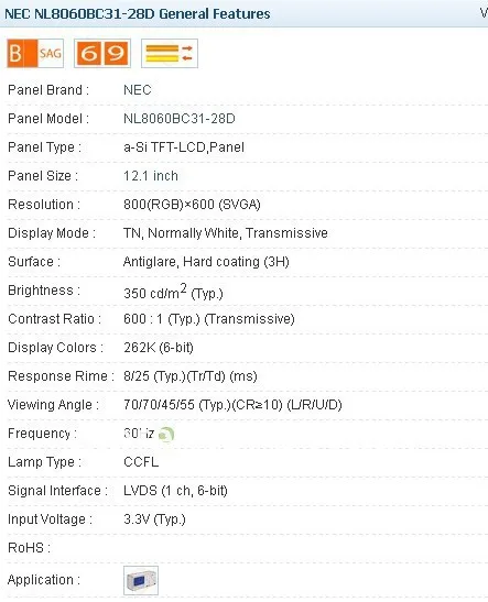 NL8060BC31-28E 12 1 дюйма промышленный ЖК-дисплей Новый &amp A + рабочий тест | Электроника
