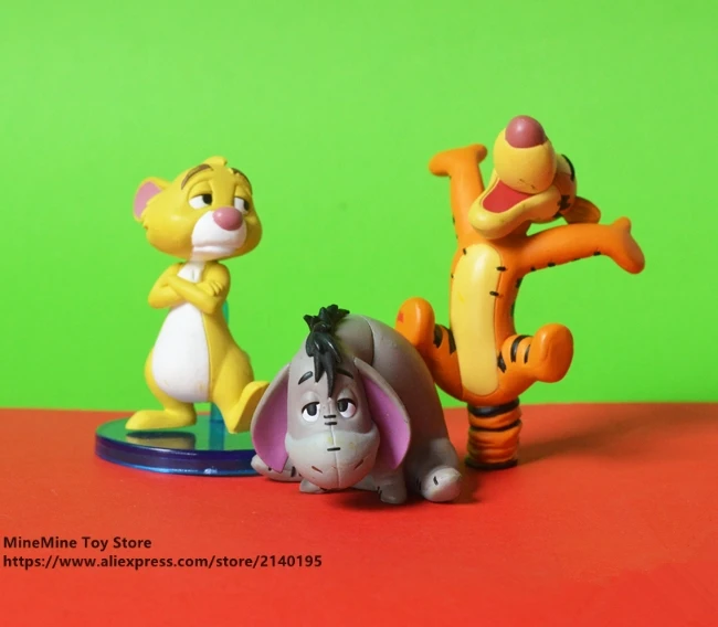 DISNEY Tigger Piglet сова кролик 3 7 см экшн фигурка коллекция украшений аниме игрушка