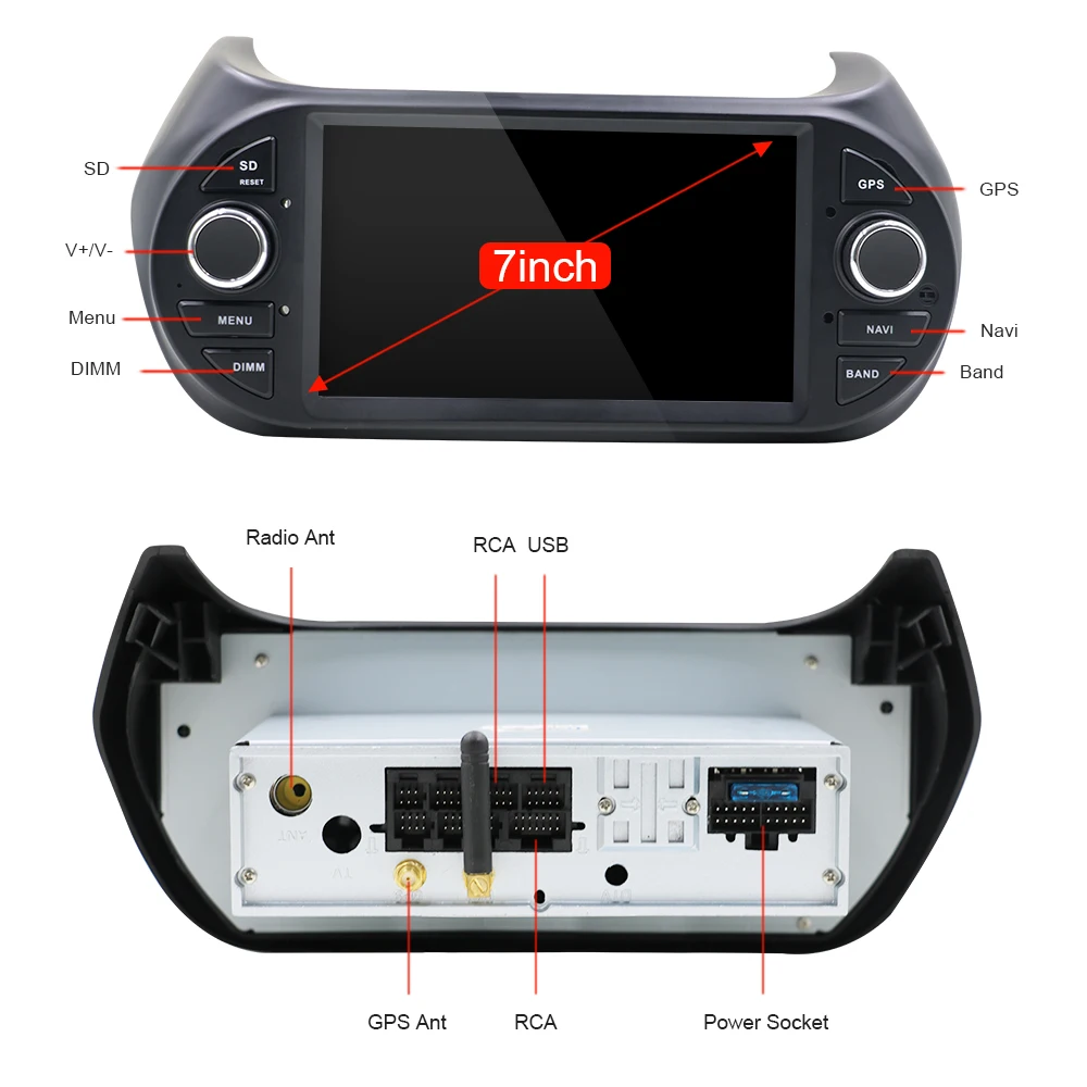 Eunavi автомобильный мультимедийный плеер gps Android 9 0 Радио 1Din DVD для
