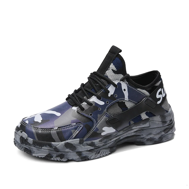 YIKUYUBO Men Shoes 2019 Adult Breathable Comfort Sneakers Camouflage Non-Slip Casual Running Plus Size 47 | Обувь