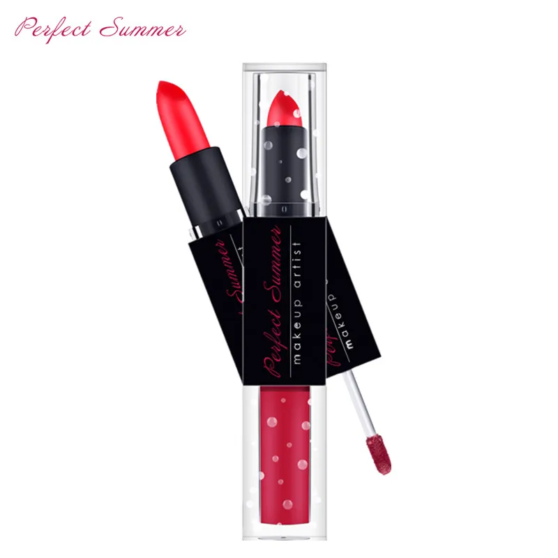 Идеальный летний водостойкий антипригарный блеск для губ + матовая губная помада