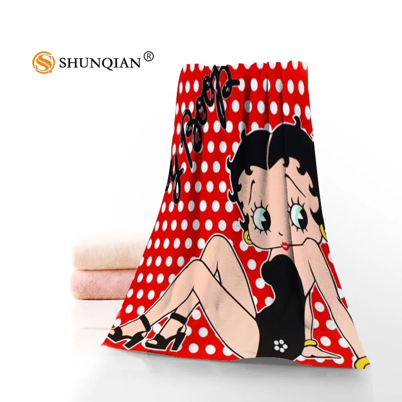 Новые Пользовательские Betty Boop полотенце с принтом хлопок лицо/банные полотенца из микрофибры Ткань для детей Мужчины Женщины полотенце для душа s A8.8 - Цвет: 20