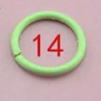 100 шт./лот 1x10 мм разноцветные металлические DIY ювелирных изделий закрыть одной петли соединительные кольца и Разделение кольцо для изготовления ювелирных изделий - Цвет: light green 14