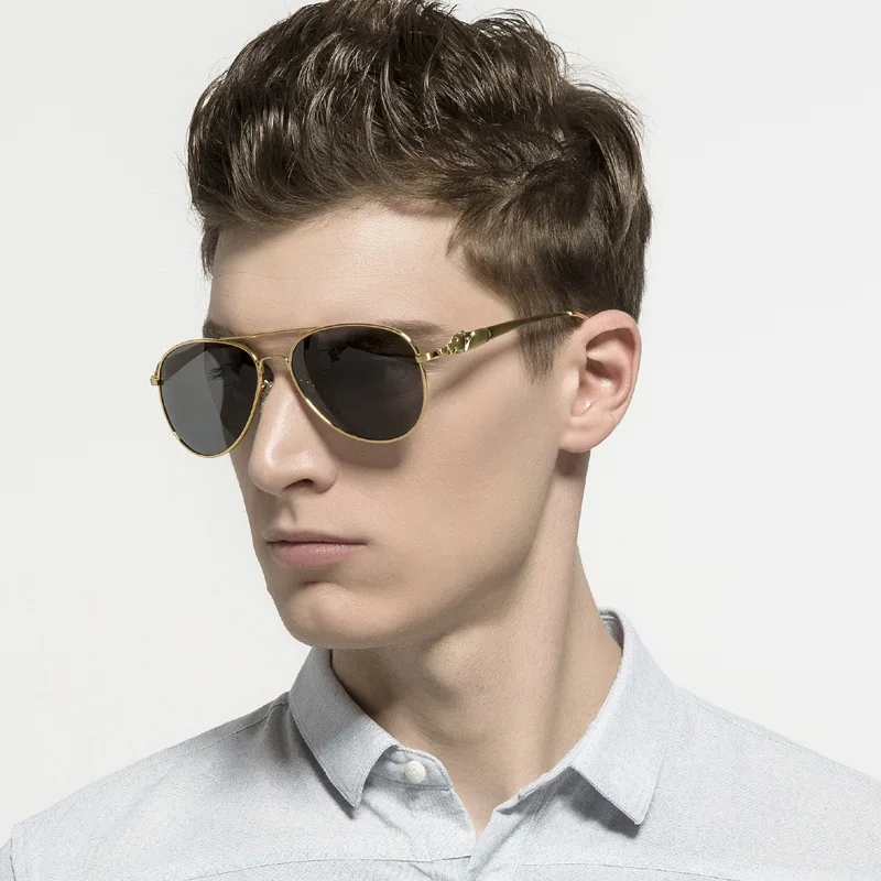 Модные поляризованные солнцезащитные очки HD роскошный дизайн с головой леопарда