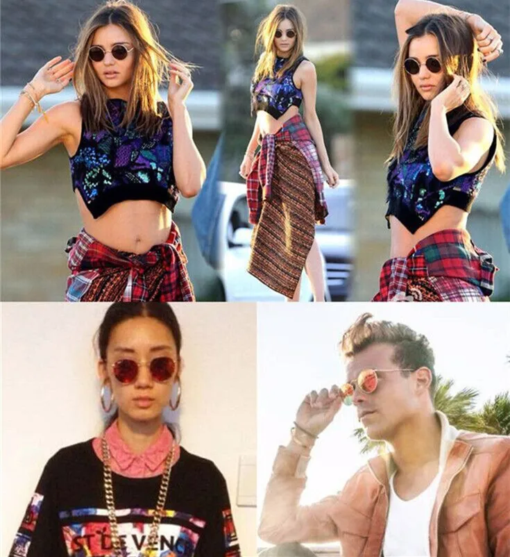 2016 ретро круглые очки женщины мужчины марка дизайнер солнцезащитные для женщин