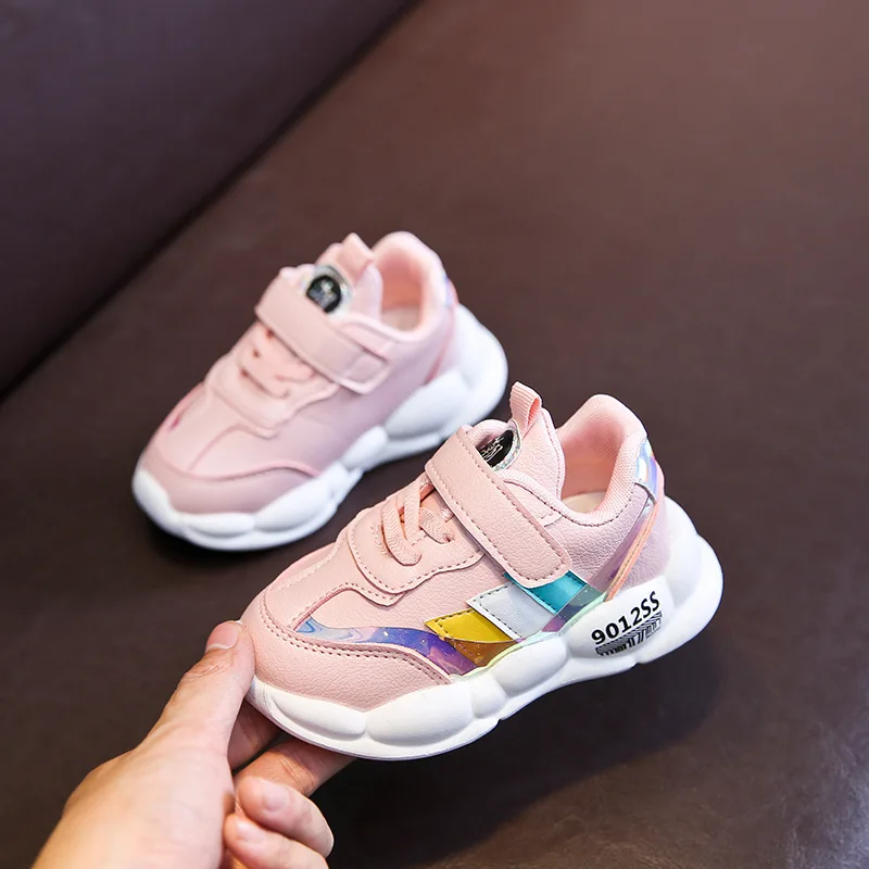 Детская обувь на весну кожаная с мягкой подошвой в Корейском стиле из