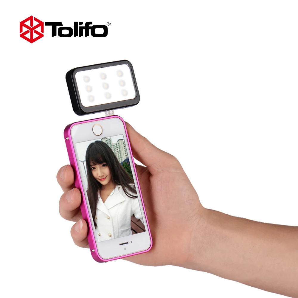 Tolifo HF0901 профессиональная селфи вспышка для смартфона со светодиодной подсветкой