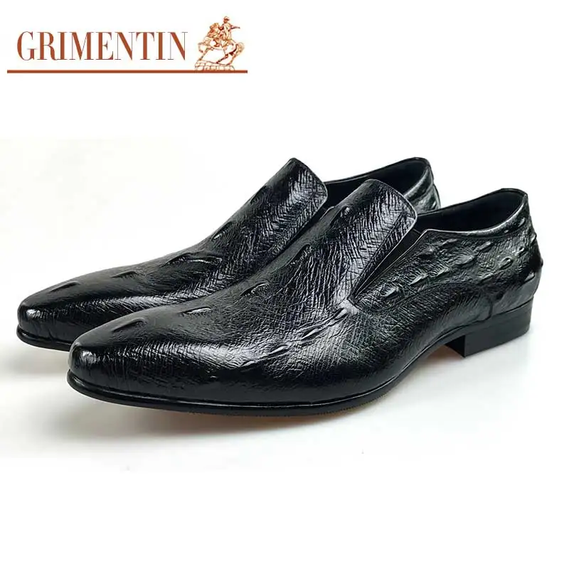 GRIMENTIN/Модные Мужские модельные туфли из крокодиловой кожи; высококачественные свадебные мужские туфли из натуральной кожи;