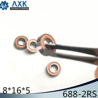 688 2rs bearing abec 3 10pcs 8x16x5 mm miniature 688rs ball bearings 6188rs z3v3 orange sealed bearing 688 2rs