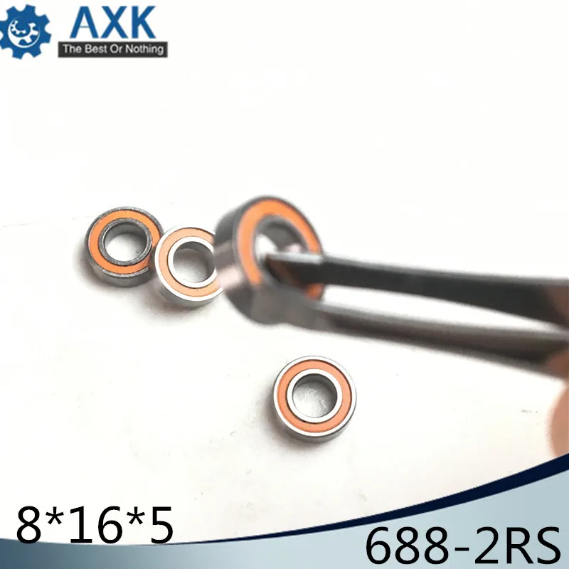 688 2RS подшипник ABEC 3 10 шт 8x16x5 мм миниатюрный 688RS упорные шариковые подшипники 618/8RS