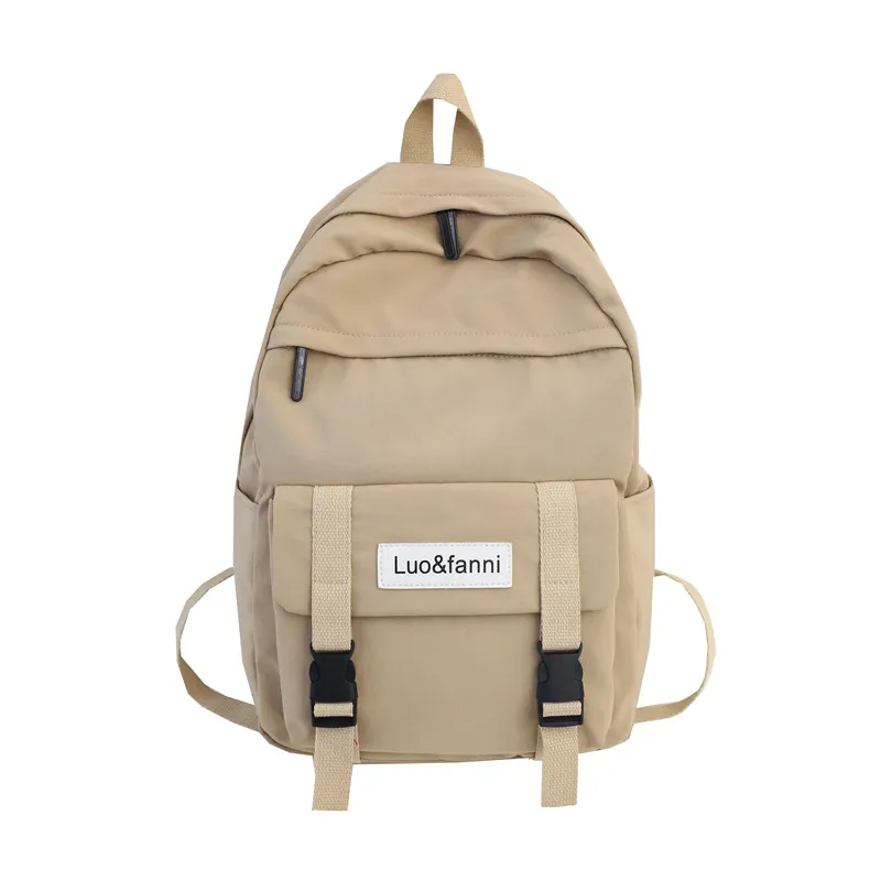 DCIMOR New waterproof nylon Women Backpack Large capacity Schoolbags for Teenage girls Travel Backpack Fashion Book Bag Mochila - Цвет: beige
