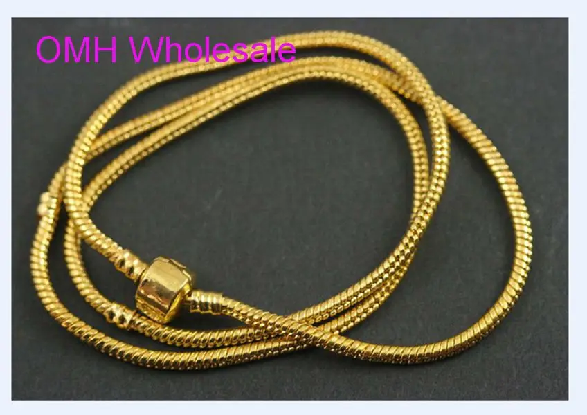 OMH оптовая продажа с фабрики Позолоченные Шарм Браслеты из бусин вручную