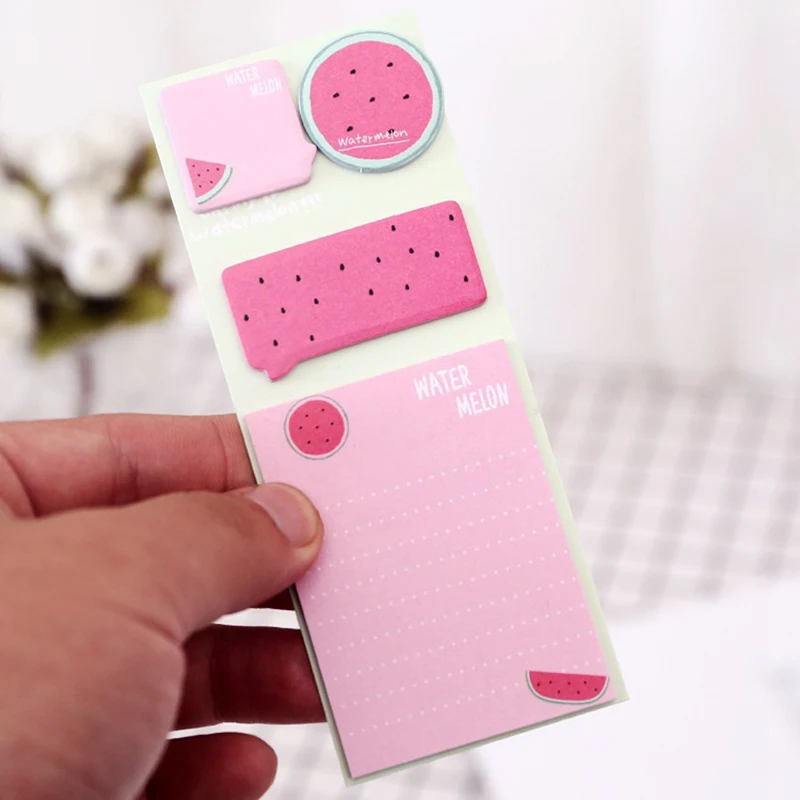 2xnovelty арбуз нарезанный Блокнот N Times Липкие заметки Kawaii Канцтовары DIY Скрапбукинг