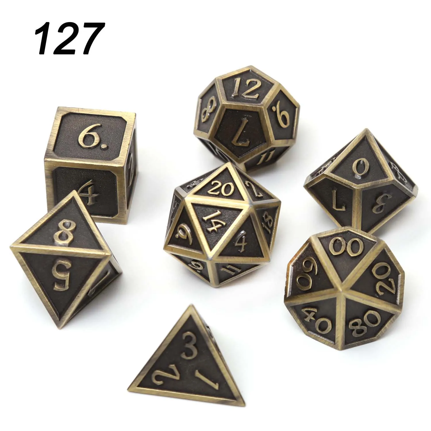 Chengshuo металлические кости многогранный набор rpg Твердые подземелья и дракон dnd кубики настольные игры цинковый сплав зеленый цифровой d& d кости 7 шт