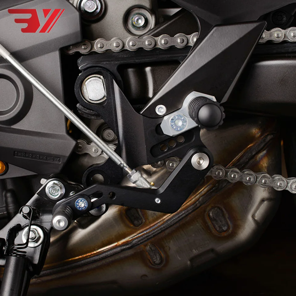 Мотоцикл изменение аксессуары Полный ЧПУ Алюминиевый Регулируемый Rearsets задние наборы подножки для Yamaha MT09 MT 09