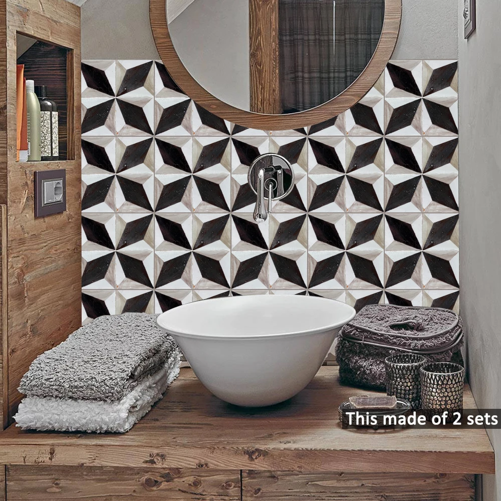 3D Наклейка на стену для гостиной кухни ванной комнаты Splashback виниловая настенная