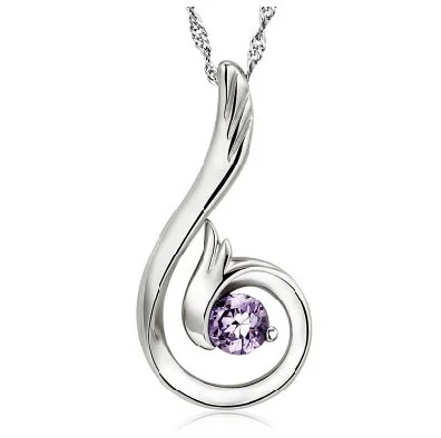 Nice new arrived top quality Plated whistling mosaic white/purple crystal pendant necklace for women | Украшения и аксессуары