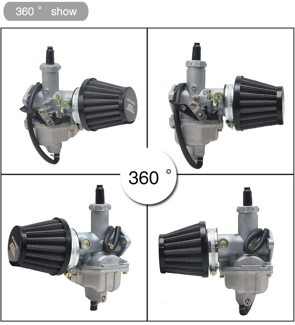 ZSDTRP PZ26/PZ27/PZ30 карбюратор 38 мм/45 мм воздушный фильтр для Keihin 125-250cc двигателя Dirt bike Pit Bike 26 мм 27 мм 30 мм Carb