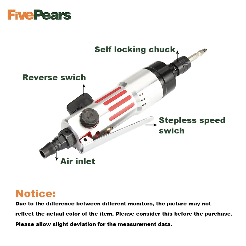 Набор отверток fivepear профессиональный пневматический инструмент с большим