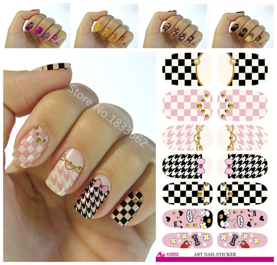 K649 Новая мода вода передача фольги ногтей наклейки все виды nail art дизайн шаблоны