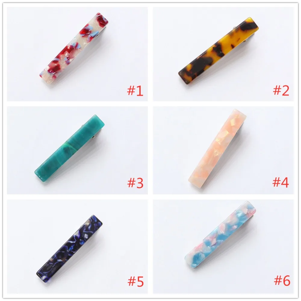 

1 PC Resin Acetate Hair Clip Women Girls Headwear Natural Texture Barrettes Duckbill Clip Hairpins Unique Design Hair Accessorie