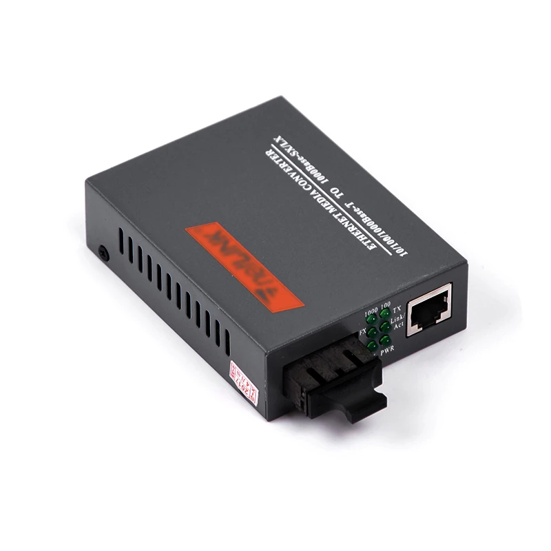 Оптоволоконный приемопередатчик 1 шт. Φ 10/100/1000 м RJ45 + 2 порта SC км одномодовый