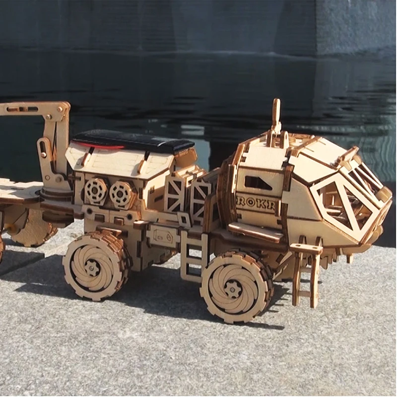 Rokr DIY игрушки на солнечной энергии Модель Строительный набор космическая Охота сборочные игрушки для детей дети взрослые LS402