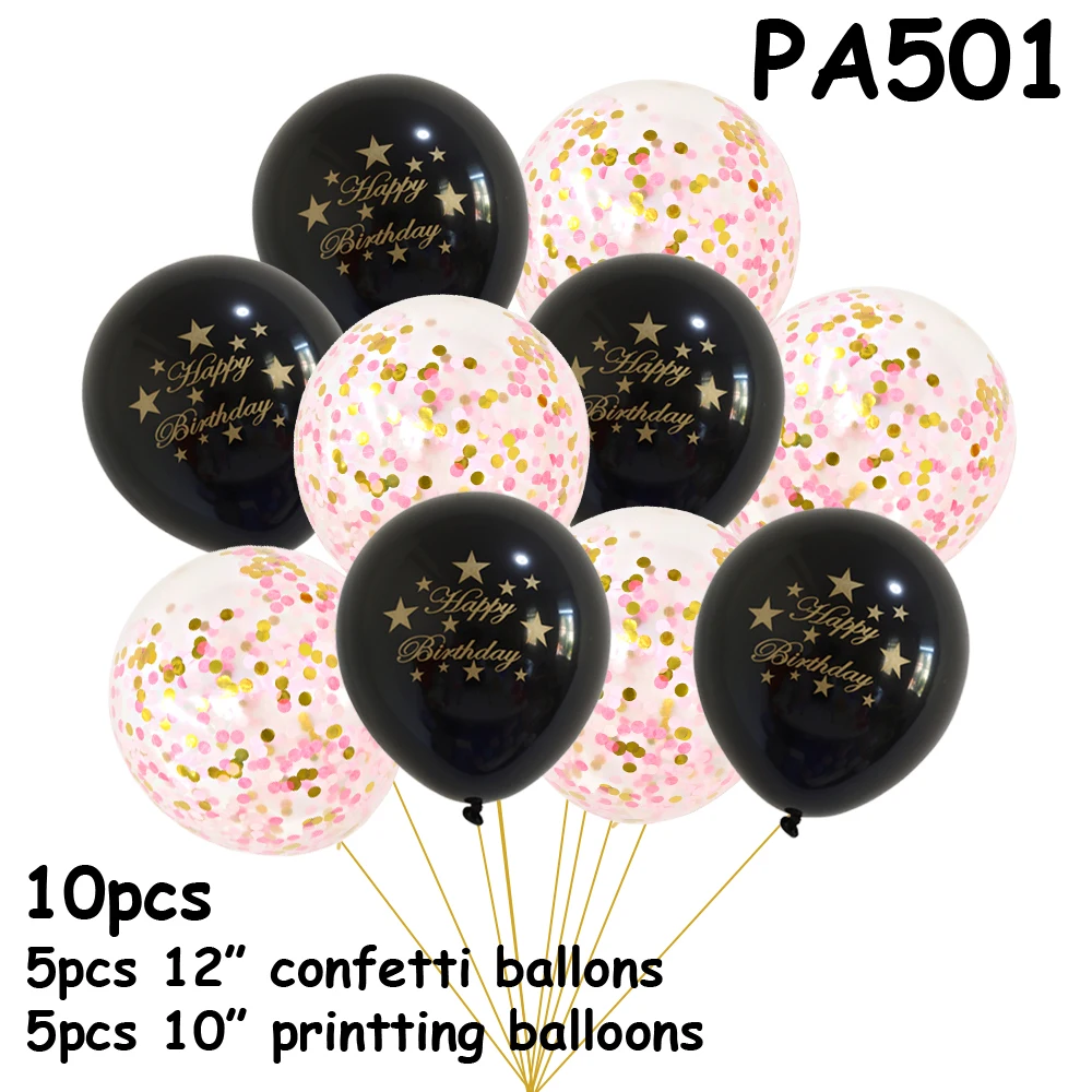 PA501 balloons happy birthday letters Confetti Balloons Party Decorations Kids balloons with inscriptions inflatable Birthday Ball - Цвет: PA501