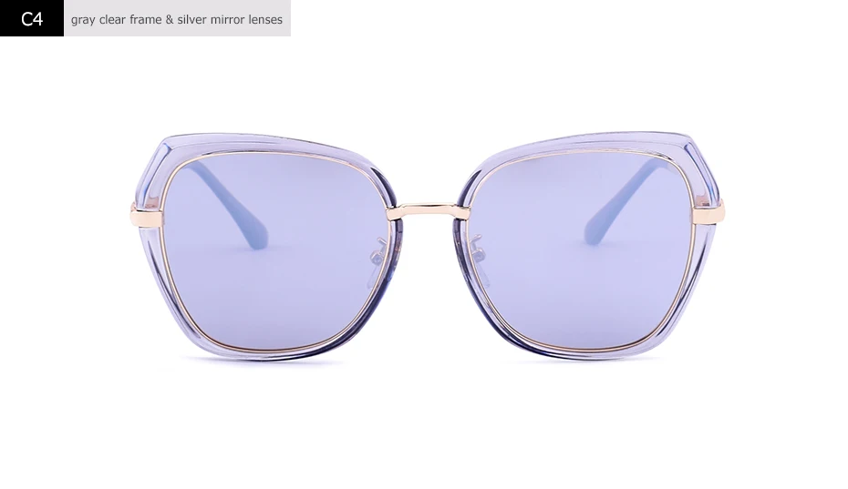 silver mirror lens Blanche Мишель солнцезащитные очки с квадратными линзами с Для женщин Поляризованные UV400 солнцезащитные очки Для женщин вождения gafas de sol mujer Винтаж Óculos - Цвет линз: silver mirror lens