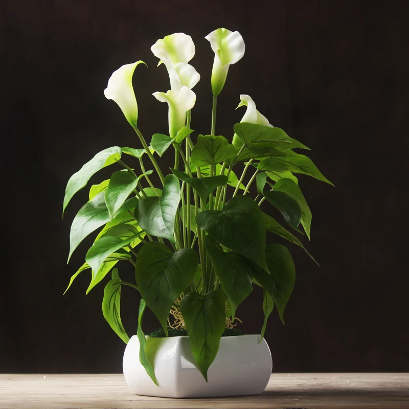 Индиго (1 набор с вазой) белый букет калл тюльпан на ощупь Свадебный уличный