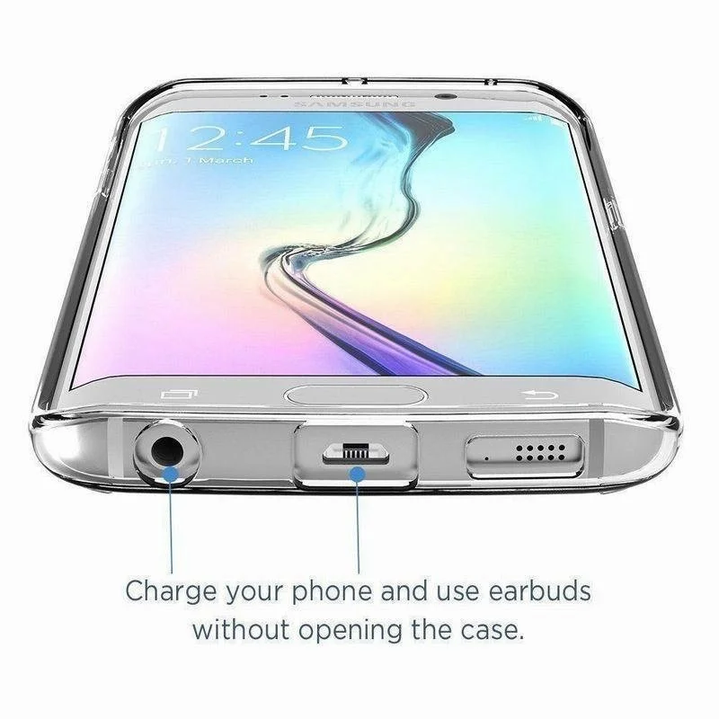 Мягкий прозрачный силиконовый чехол на 360 градусов для Samsung Galaxy S6 S7 Edge S8 S9 S10 Plus Note 8