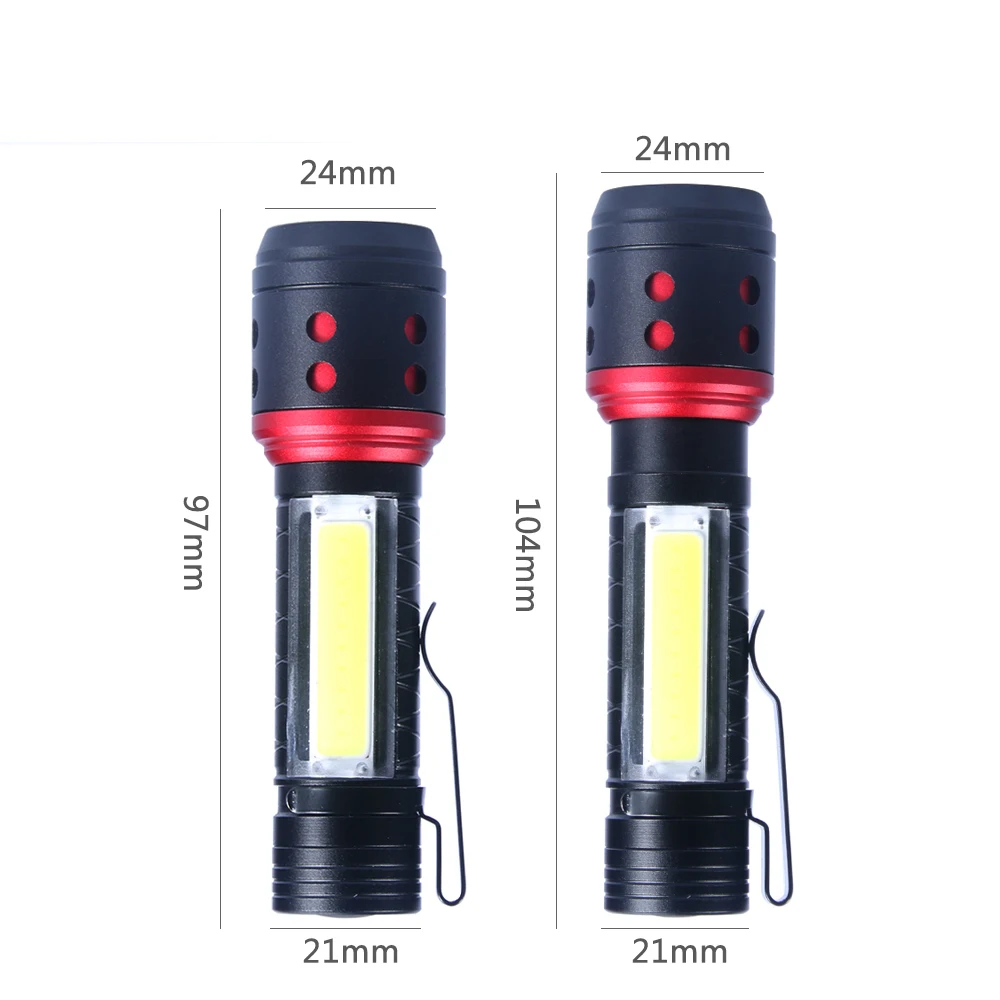 Мини-фонарик Q5 LED + COB 14500 лм 4 режима | Лампы и освещение