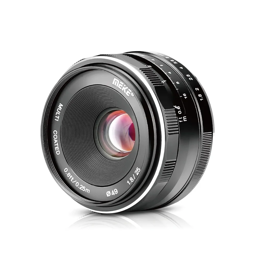 Meike MK с фокусным расстоянием 25 мм f/1,8 объектив с широкой диафрагмой и Широкий формат объектив Ручной для ЖК-дисплея с подсветкой Fujifilm X поддерживающие беззеркальную Камера X-H1 X-Pro2 X-E3 X-T1 X-T2