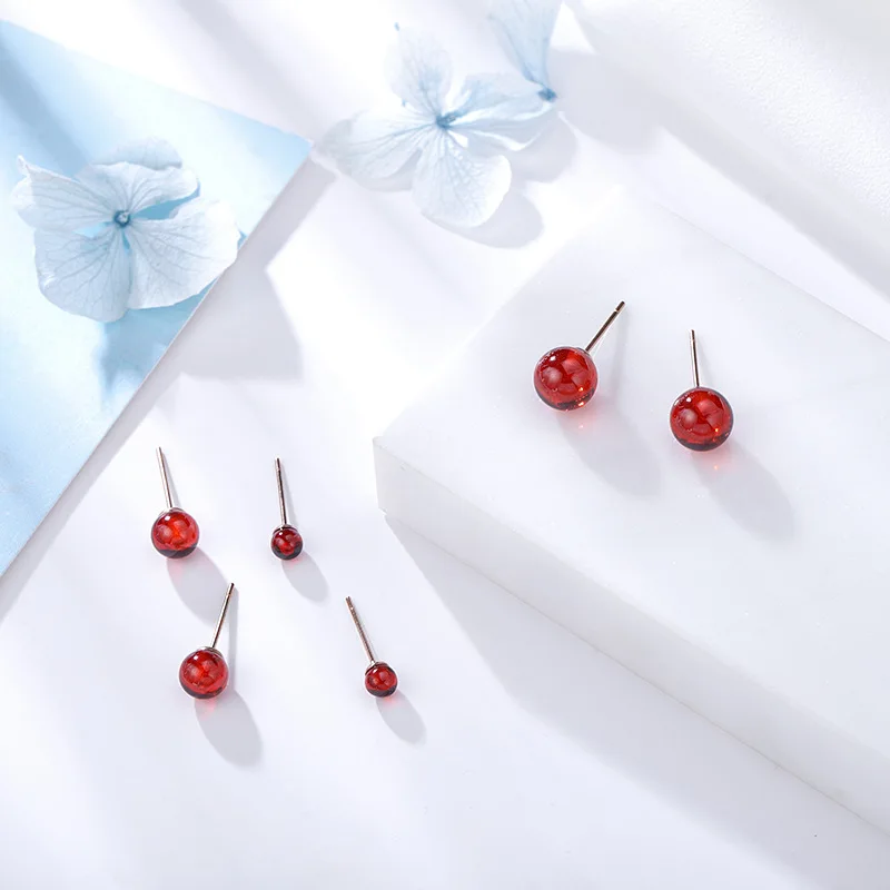 3 пары серьги ювелирные изделия Красный lucky модные Мода розовое золото для женщин