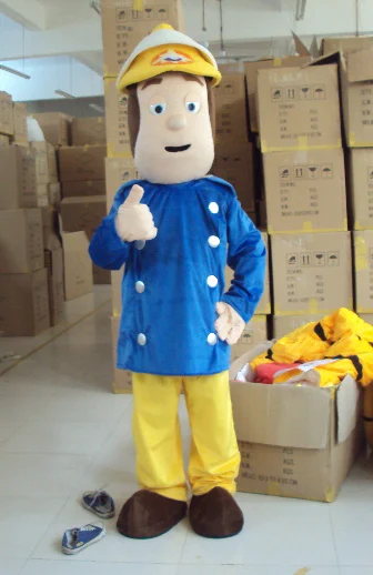 

Fireman Sam Mascot Costume Fancy Dress Adult Size for Halloween Party Event Dress Party Clothin Free Shipping