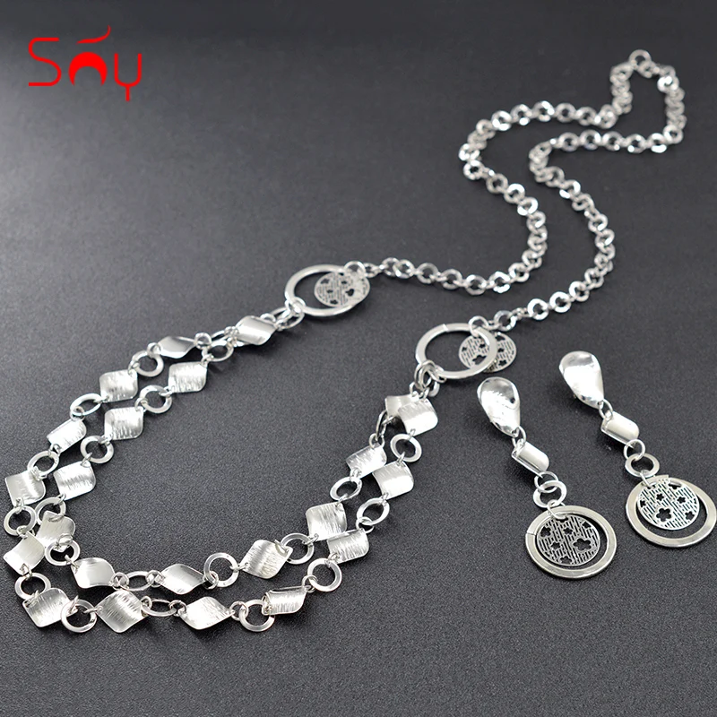 Sunny Jewelry длинные серьги-цепочки Женские Ювелирные наборы медь высокое качество