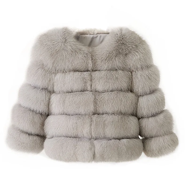 2018 Women Warm Real Fox Fur Coat Short Model Winter Jacket Outerwear Plus Size Natural Arctic Coats For | Женская одежда