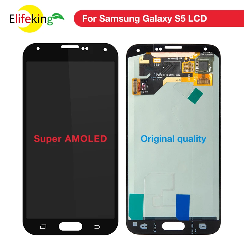 

5 шт./лот Super AMOLED G900f ЖК сменный экран для SAMSUNG Galaxy S5 G900M G900A G900T G900FD дисплей сенсорный экран дигитайзер