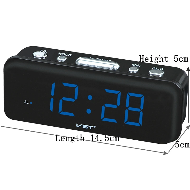 Цифровые будильники с большими цифрами и вилкой европейского стандарта