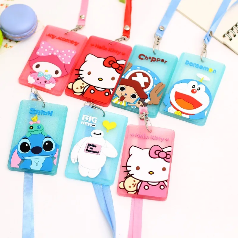 Симпатичный чехол Kawaii для удостоверения личности мультяшный делового автобуса