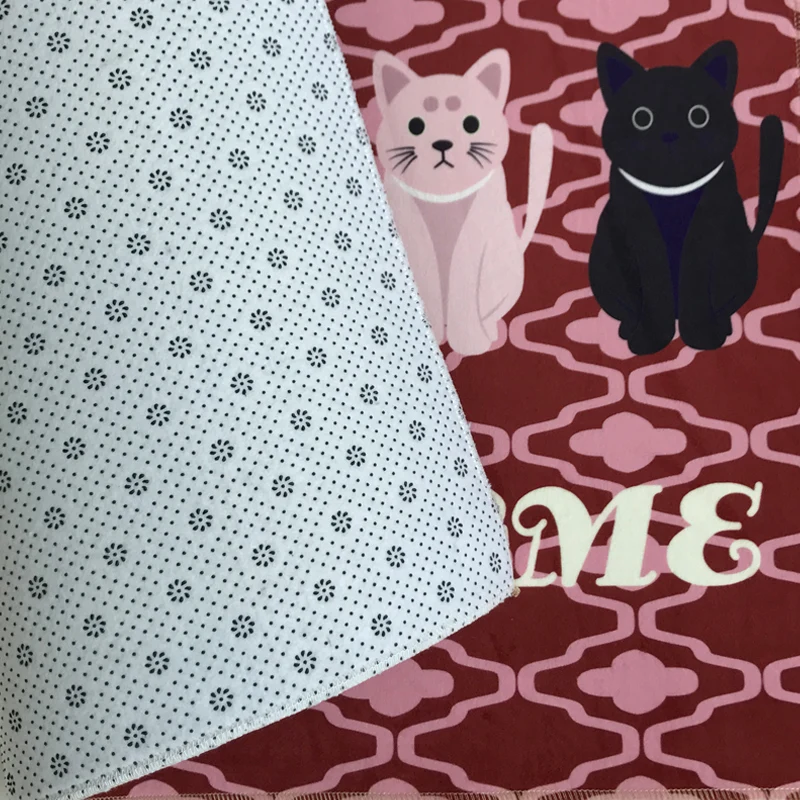 Добро пожаловать коврики животные милый кот принт ванная комната кухня двери