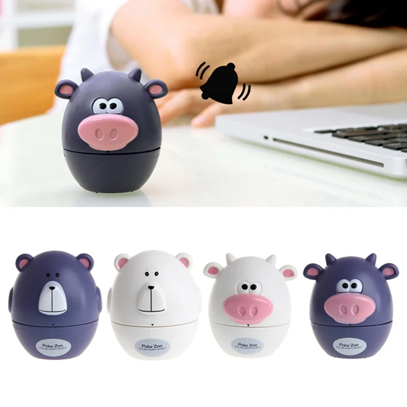 New Fashion Cartoon Animal Cooking Timer Plastic Machine Timer 60min Alarm Clock Kitchen Timer Stopwatch Kitchen Tools