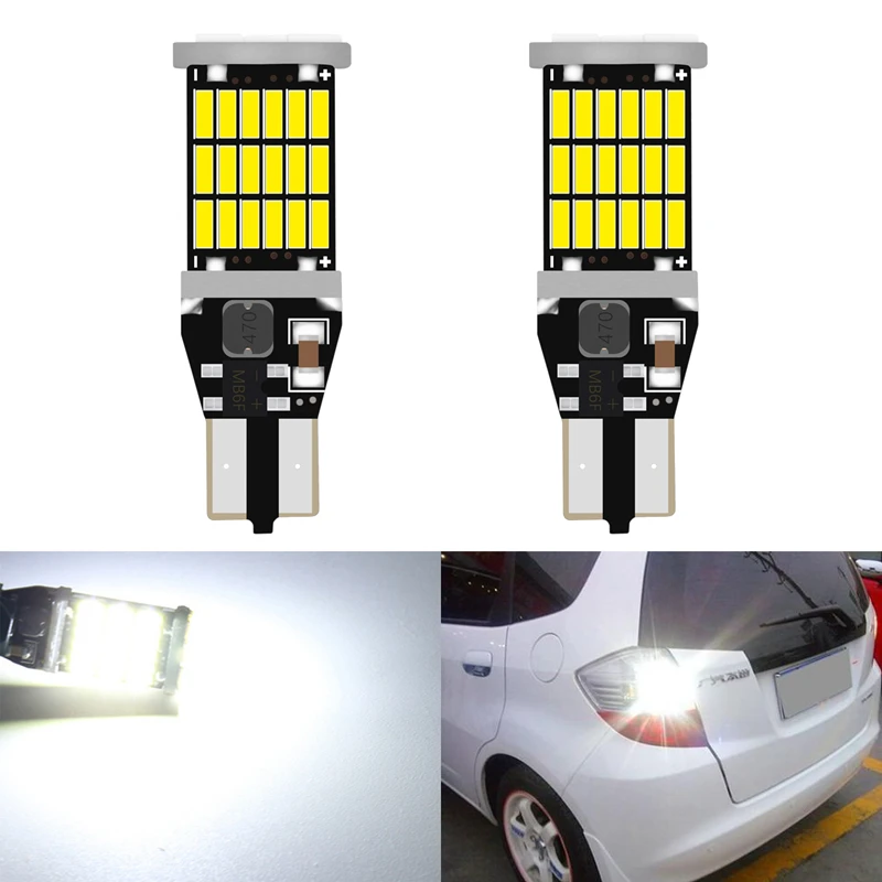 Katur 2 шт. супер яркий T15 T16 W16W 921 45 SMD СВЕТОДИОДНЫЙ Автомобильный Canbus маркер лампы для