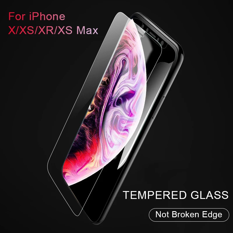 Один комплект 2.5D прозрачный для iphone x xr xs max протектор экрана Передняя и задняя