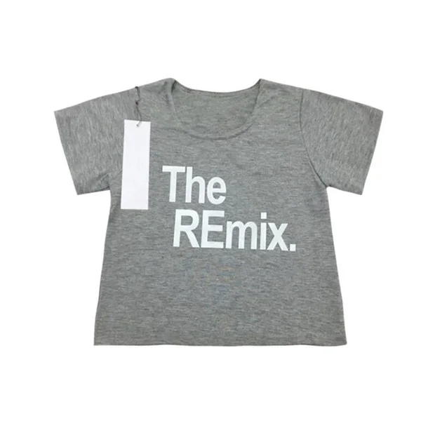 the remix gray Новые летние одинаковые комплекты одежды для всей семьи футболки для мамы, папы и ребенка одежда для семьи Детские футболки для мальчиков, детские футболки топы для девочек - Цвет: the remix gray