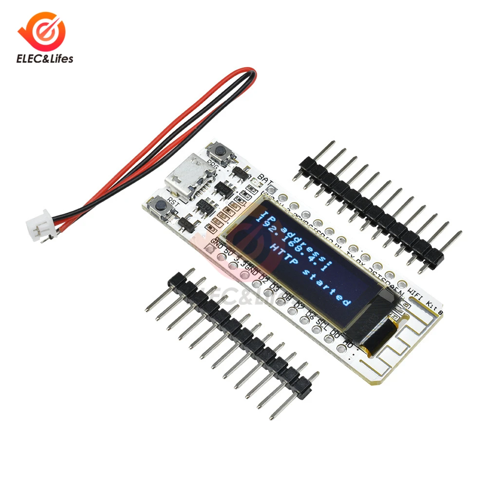 Плата для разработки 0 96 дюйма с синим OLED дисплеем CP2014 ESP8266 Wi Fi беспроводным